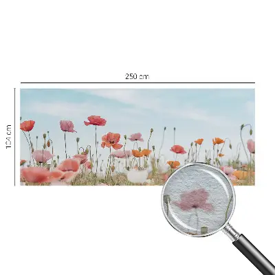 Motivtapete aus Vlies mit Mohnblumenmuster