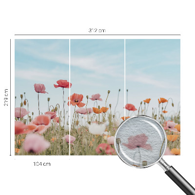 Motivtapete aus Vlies Mohnblumen