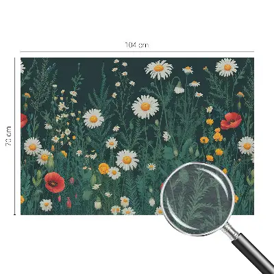 Moderne Vlies-Fototapete mit Motiv Wildblumen