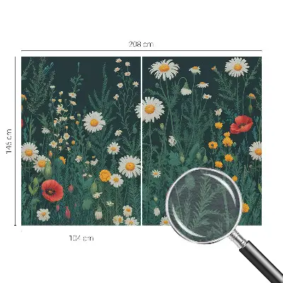 Moderne Vlies-Fototapete mit Motiv Wildblumen