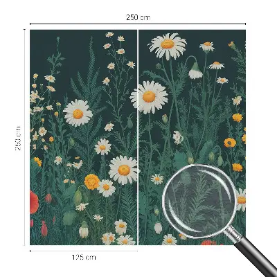 Moderne Vlies-Fototapete mit Motiv Wildblumen