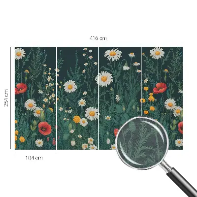 Moderne Vlies-Fototapete mit Motiv Wildblumen