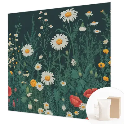 Moderne Vlies-Fototapete mit Motiv Wildblumen