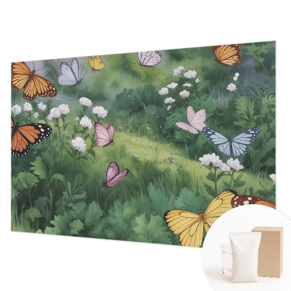 Vlies-Fototapete Schmetterlinge auf der Wiese
