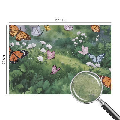 Vlies-Fototapete Schmetterlinge auf der Wiese