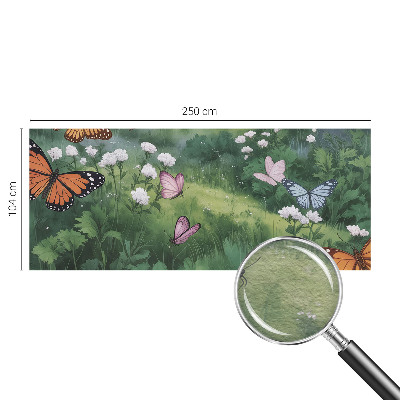 Vlies-Fototapete Schmetterlinge auf der Wiese