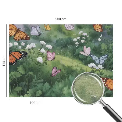 Vlies-Fototapete mit Schmetterlingen auf einer Wiese