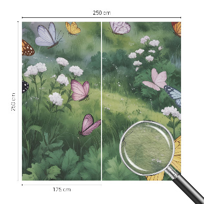 Vlies-Fototapete Schmetterlinge auf der Wiese