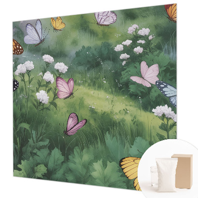 Vlies-Fototapete Schmetterlinge auf der Wiese
