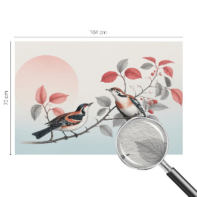 Wandtapete Sitzende Vögel