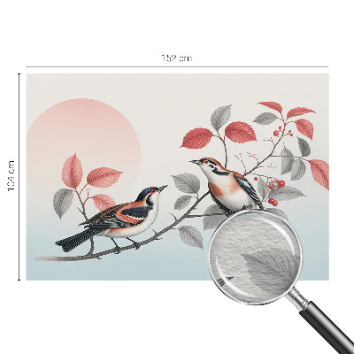 Wandtapete Sitzende Vögel