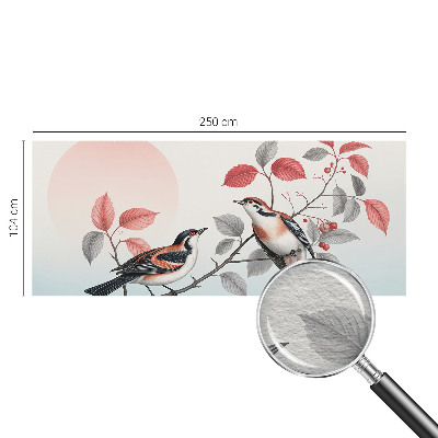 Wandtapete Sitzende Vögel