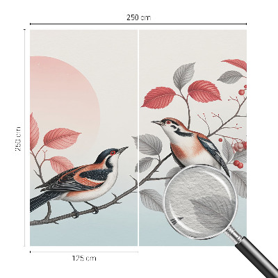 Wandtapete Sitzende Vögel