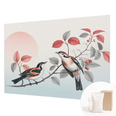 Wandtapete Sitzende Vögel