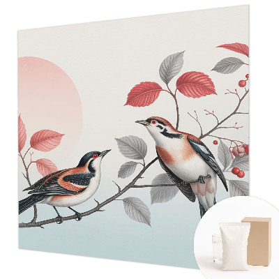 Wandtapete Sitzende Vögel