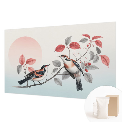 Wandtapete Sitzende Vögel