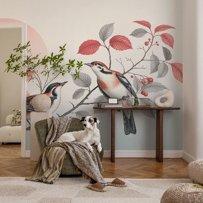 Wandtapete Sitzende Vögel