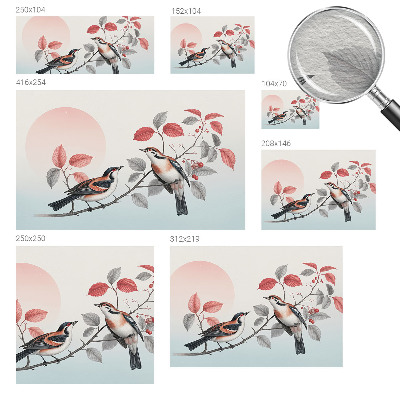 Wandtapete Sitzende Vögel