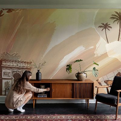 Fototapete fürs Schlafzimmer mit exotischem Reise-Motiv