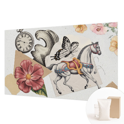 Fototapete fürs Kinderzimmer Vintage-Blumen