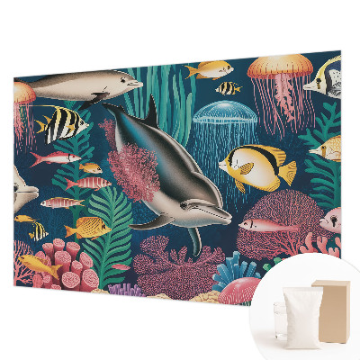 Fototapete aus Vlies mit Motiv Unterwasserfauna
