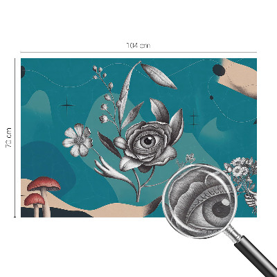 Vlies-Fototapete fürs Wohnzimmer mit dem Motiv „Blütenauge“