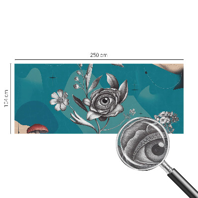 Vlies-Fototapete fürs Wohnzimmer mit dem Motiv „Blütenauge“