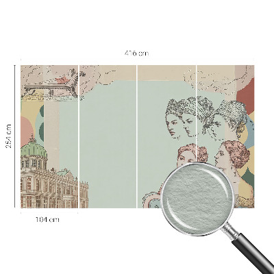 Vlies-Fototapete nach Maß mit klassischer Collage