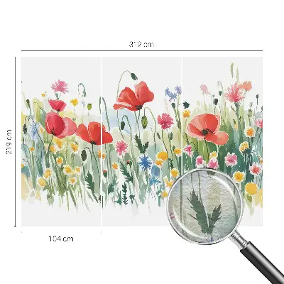 Vlies-Fototapete fürs Schlafzimmer mit Motiv einer Sommerwiese