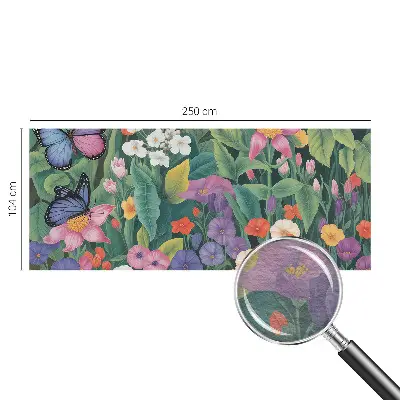 Vlies-Fototapete fürs Kinderzimmer mit einer bunten Blumenillustration