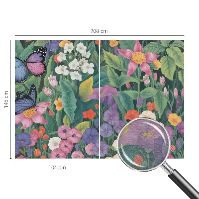 Vlies-Fototapete fürs Kinderzimmer mit einer bunten Blumenillustration