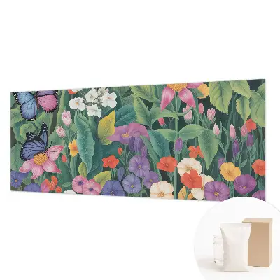 Vlies-Fototapete fürs Kinderzimmer mit einer bunten Blumenillustration
