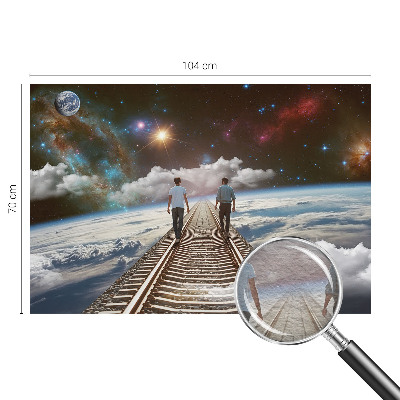Vliestapete fürs Wohnzimmer mit Motiv einer Weltraumreise