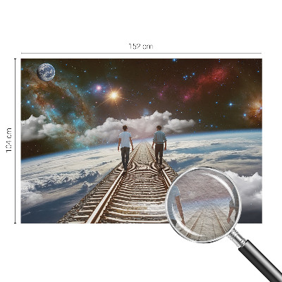 Vliestapete fürs Wohnzimmer mit Motiv einer Weltraumreise