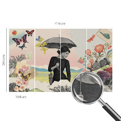 Vliestapete fürs Schlafzimmer Romantische Collage