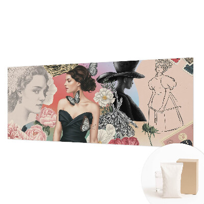 Moderne Vlies-Fototapete mit Blumen- und Portraitmotiven