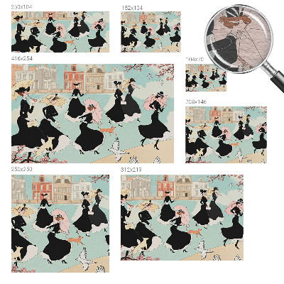 Bedruckte Vlies-Fototapete Frauen gehen