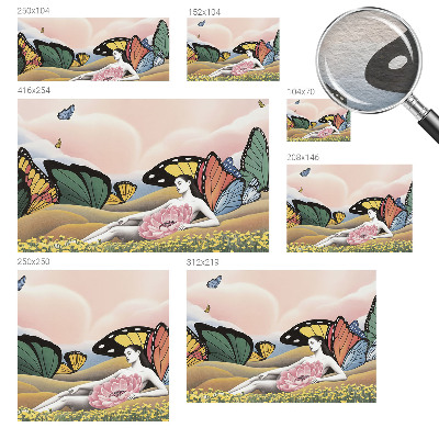 Fototapete nach Maß Schmetterlingswiese