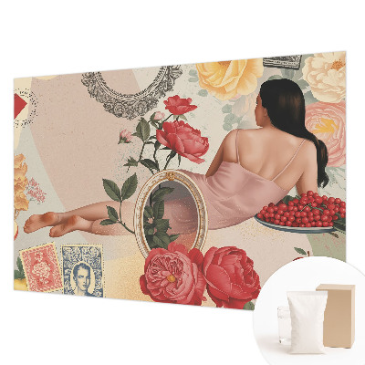 Dekorative Wand-Fototapete mit floralem Eleganzmotiv
