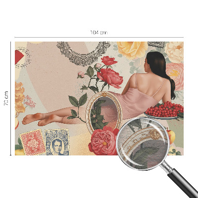 Dekorative Wand-Fototapete mit floralem Eleganzmotiv