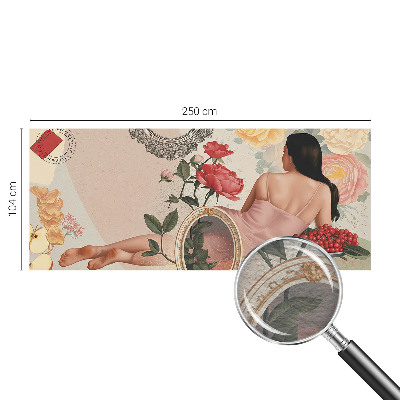 Dekorative Wand-Fototapete mit floralem Eleganzmotiv