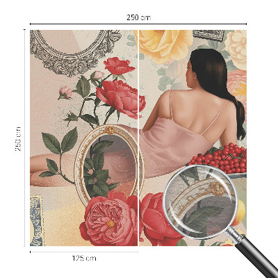 Dekorative Wand-Fototapete mit floralem Eleganzmotiv