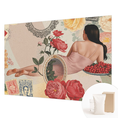 Dekorative Wand-Fototapete mit floralem Eleganzmotiv