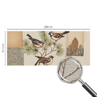 Fototapete mit einer Collage aus Vögeln