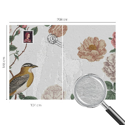 Wandtapete Vintage-Blumen