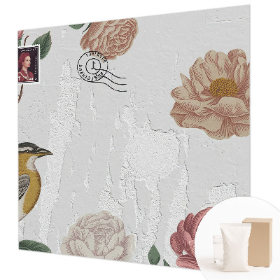 Wandtapete Vintage-Blumen