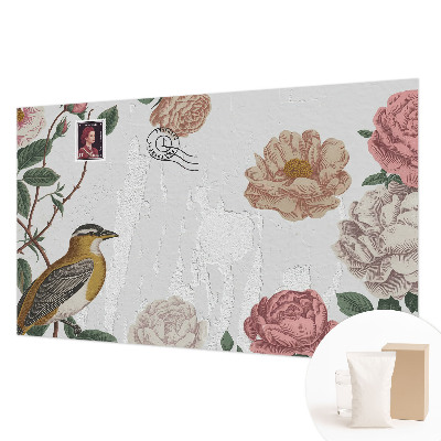 Wandtapete Vintage-Blumen