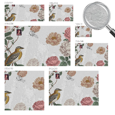 Wandtapete Vintage-Blumen