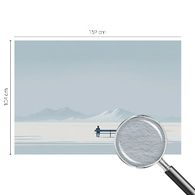 Vlies-Fototapete fürs Wohnzimmer mit minimalistischem Landschaftsdesign