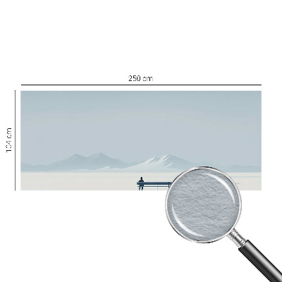 Vlies-Fototapete fürs Wohnzimmer mit minimalistischem Landschaftsdesign